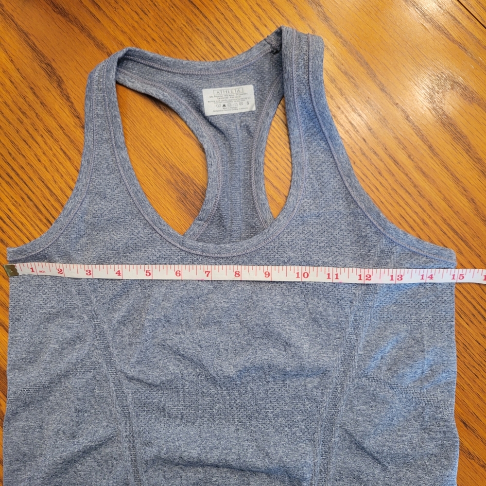 Athleta Fast Track Ruched Racerback Tank Top Gray Size Small - Picture 4 of 5